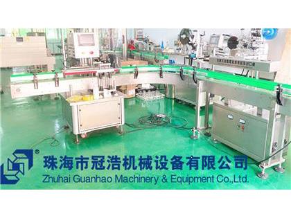 旋蓋機，鋁箔封口機，貼標機，噴碼機，整套生產(chǎn)線已完成生產(chǎn)送貨至客戶公司